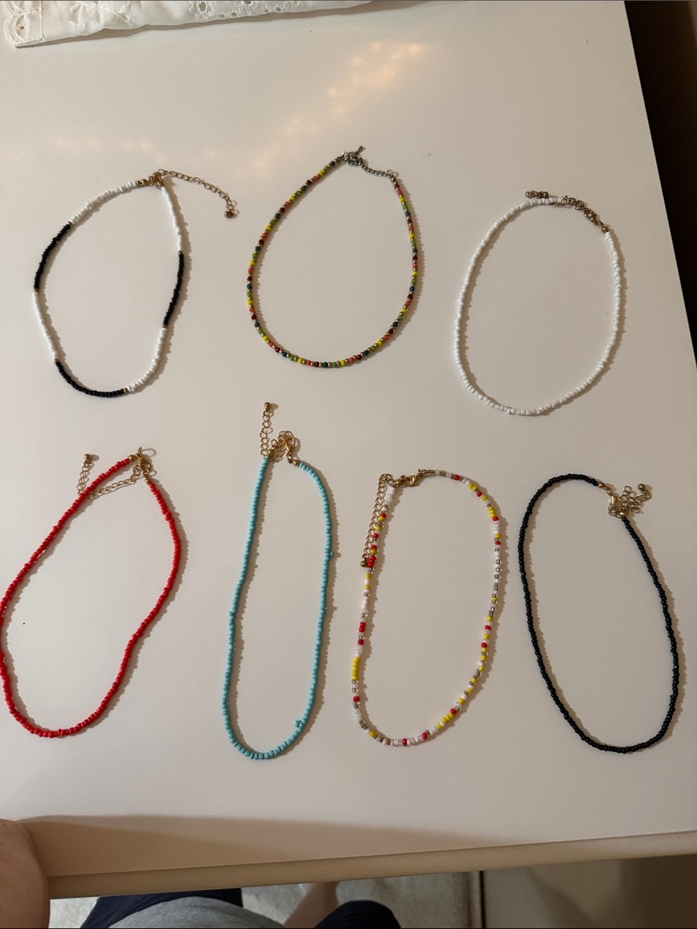 Handmade Multicolor & Solid Beaded Choker Necklace Set - Women Jewelry
